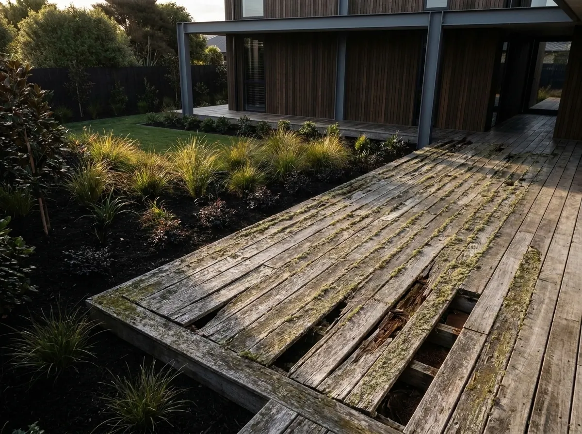 Terrasse bois refaite à neuf : avant travaux