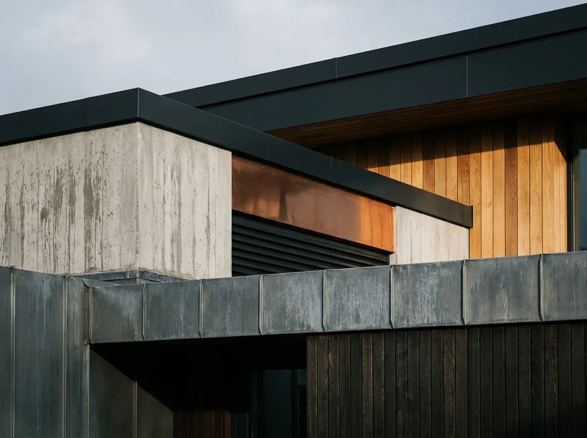 Couvertine aluminium anthracite en tête de mur d'acrotère